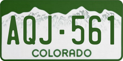 CO license plate AQJ561