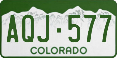 CO license plate AQJ577