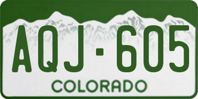 CO license plate AQJ605