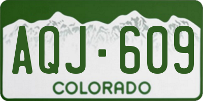 CO license plate AQJ609