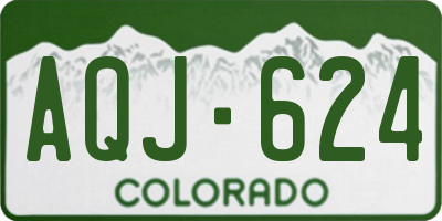 CO license plate AQJ624