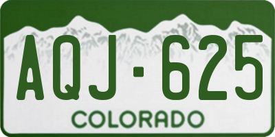 CO license plate AQJ625
