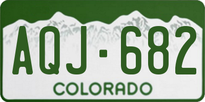 CO license plate AQJ682