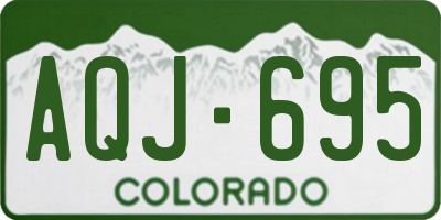 CO license plate AQJ695