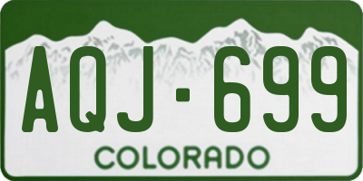 CO license plate AQJ699