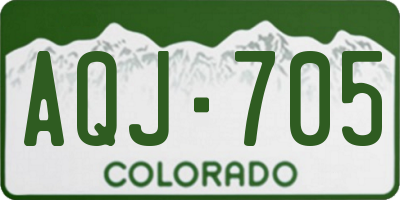 CO license plate AQJ705