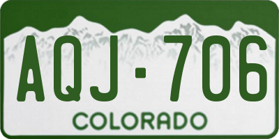 CO license plate AQJ706