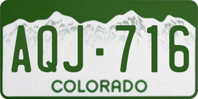 CO license plate AQJ716