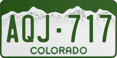 CO license plate AQJ717
