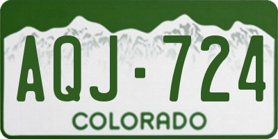CO license plate AQJ724
