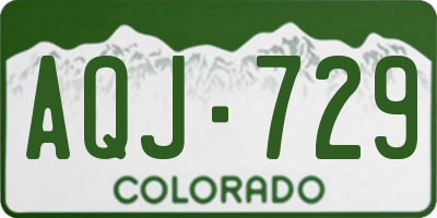 CO license plate AQJ729