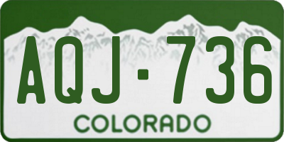 CO license plate AQJ736