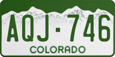 CO license plate AQJ746