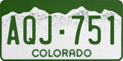 CO license plate AQJ751
