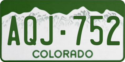 CO license plate AQJ752