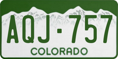CO license plate AQJ757