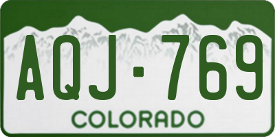 CO license plate AQJ769