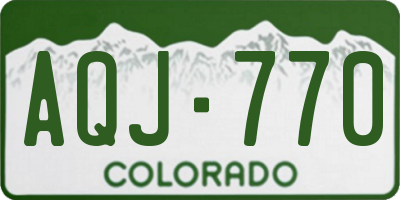 CO license plate AQJ770