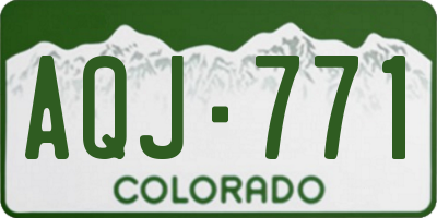 CO license plate AQJ771