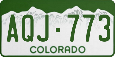 CO license plate AQJ773