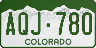 CO license plate AQJ780