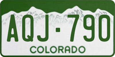 CO license plate AQJ790