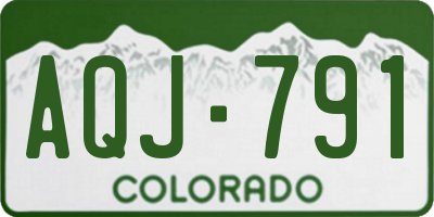 CO license plate AQJ791