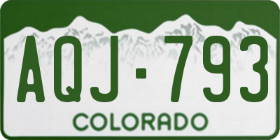 CO license plate AQJ793