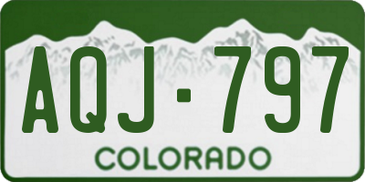 CO license plate AQJ797