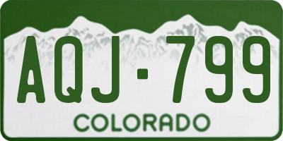 CO license plate AQJ799