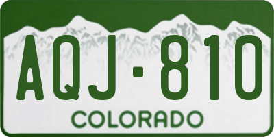 CO license plate AQJ810