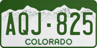 CO license plate AQJ825