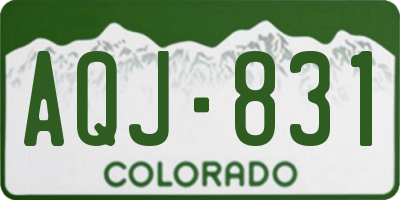 CO license plate AQJ831