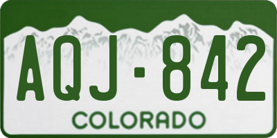 CO license plate AQJ842