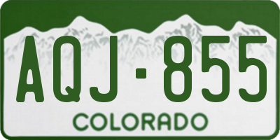 CO license plate AQJ855