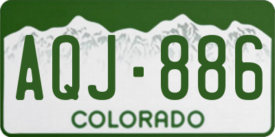 CO license plate AQJ886