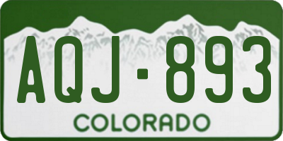 CO license plate AQJ893