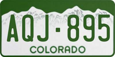CO license plate AQJ895