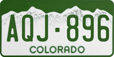 CO license plate AQJ896