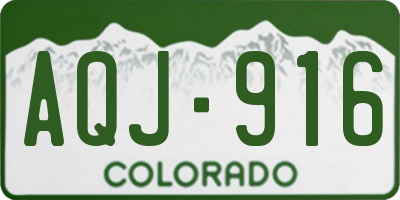 CO license plate AQJ916