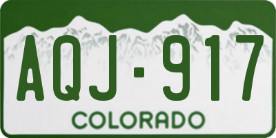 CO license plate AQJ917