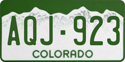 CO license plate AQJ923