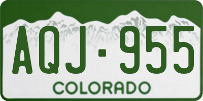 CO license plate AQJ955