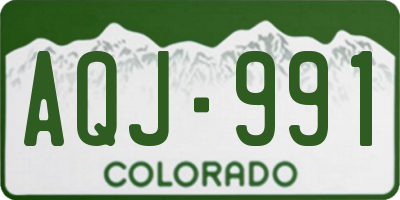 CO license plate AQJ991