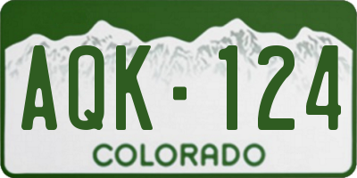 CO license plate AQK124