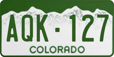 CO license plate AQK127