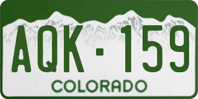 CO license plate AQK159