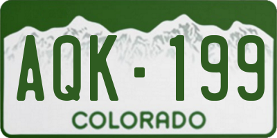 CO license plate AQK199