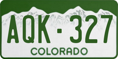 CO license plate AQK327