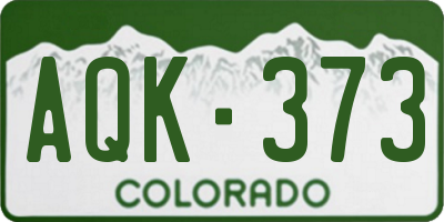 CO license plate AQK373